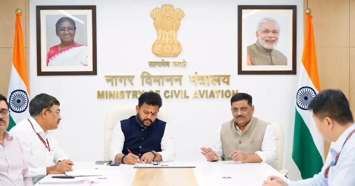 Bihar aviation infrastructure review meeting at Civil Aviation Ministry