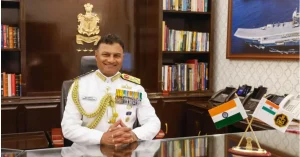 Navy Chief Admiral Krishna Swaminathan after assuming charge as Chief of the Naval Staff