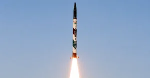 Agni-1 ballistic missile during a previous test launch in India