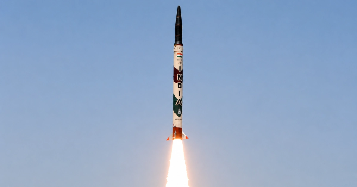 Agni-1 ballistic missile during a previous test launch in India