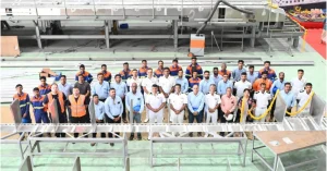 Girder Laying Ceremony for Indian Coast Guard Air Cushion Vehicles at Goa shipyard