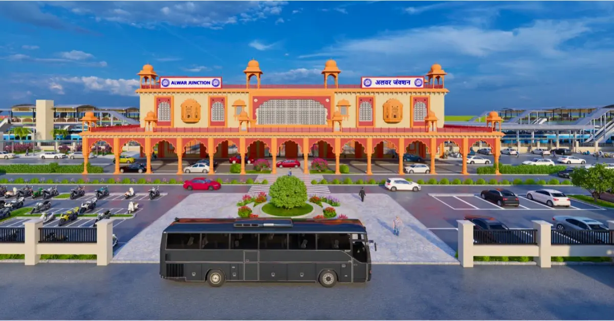 Alwar Railway Station redevelopment design under the Amrit Bharat Station Scheme.