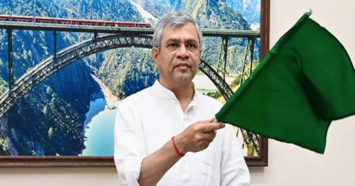 Railways Minister Ashwini Vaishnaw virtually flagging off the Bengaluru-Mumbai Express