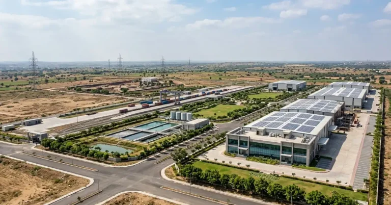 Modern industrial park ecosystem representing the BHAVYA Scheme