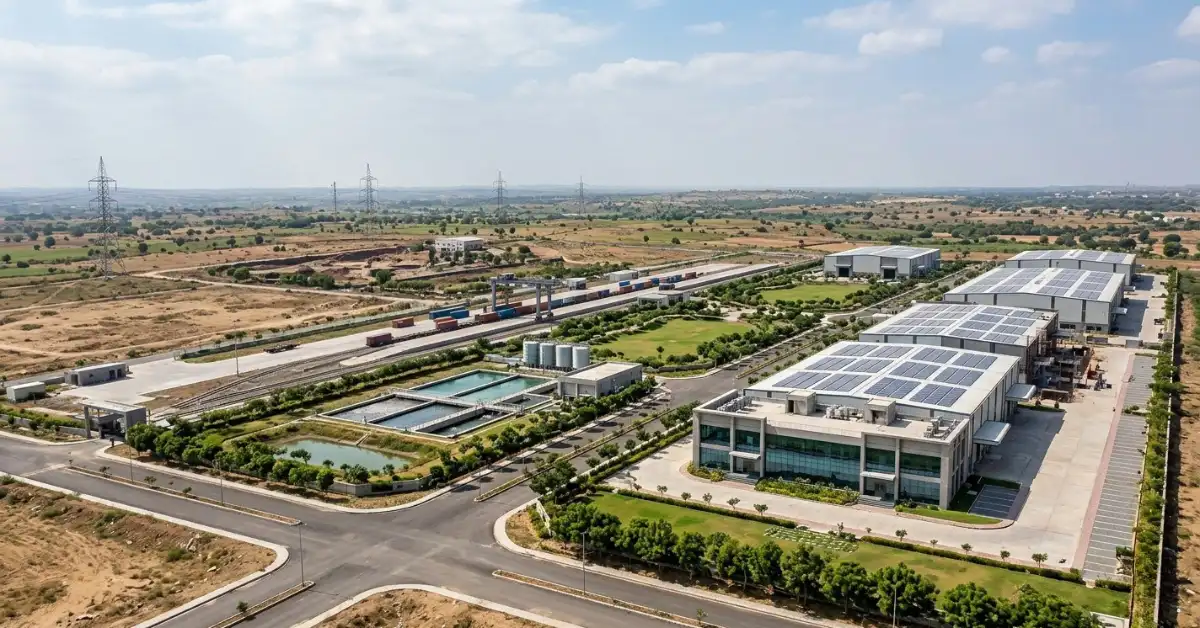 Modern industrial park ecosystem representing the BHAVYA Scheme