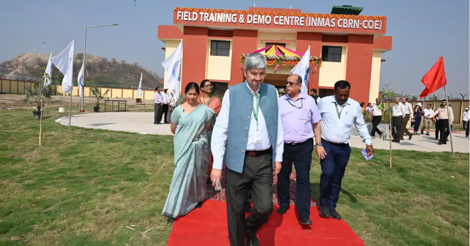 DRDO chairman Samir V Kamat at the inauguration of the CBRN Field Training and Demonstration Centre in Delhi