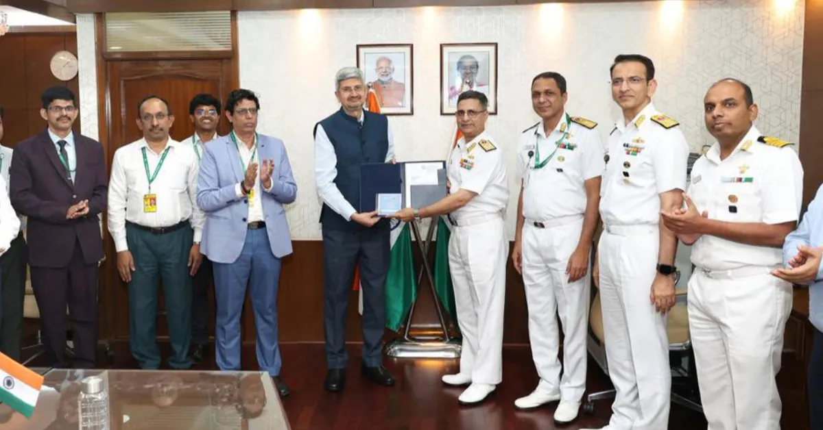 DRDO handing over warship hydrodynamic testing project results to Indian Navy