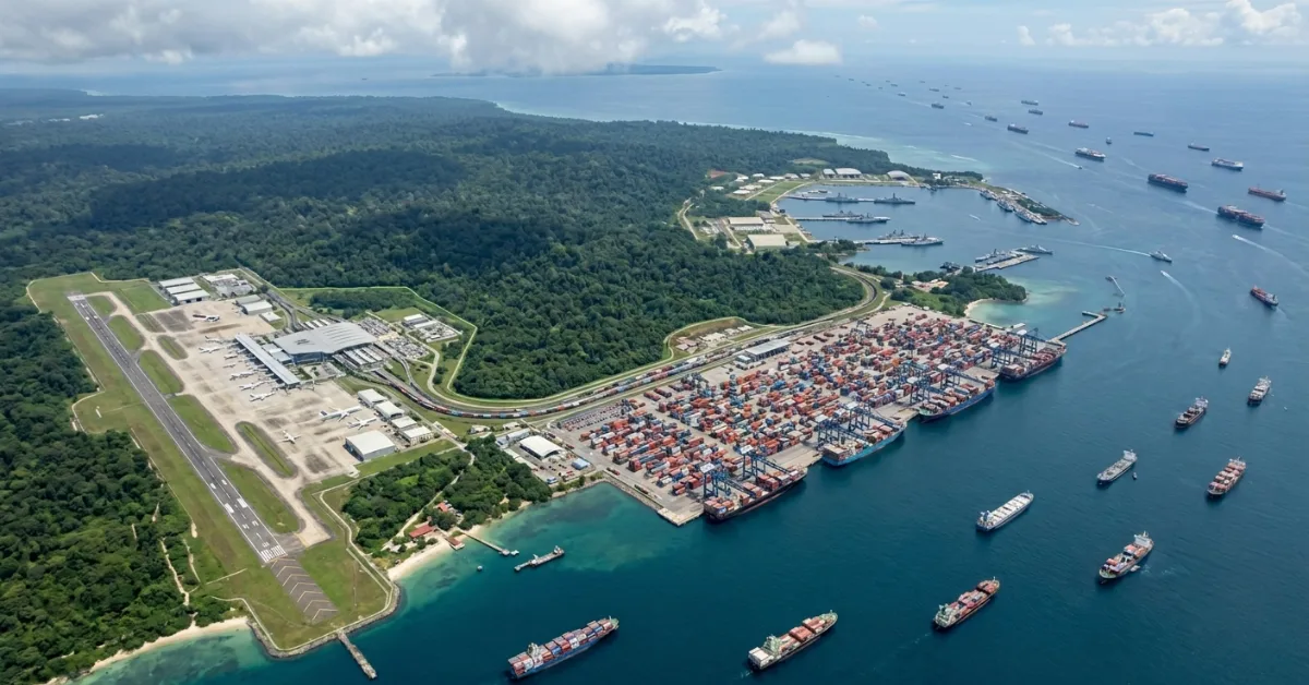 Great Nicobar Project container port development at Galathea Bay