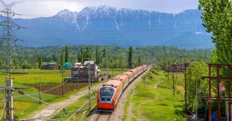 Jammu-Srinagar Vande Bharat train at Jammu Tawi station