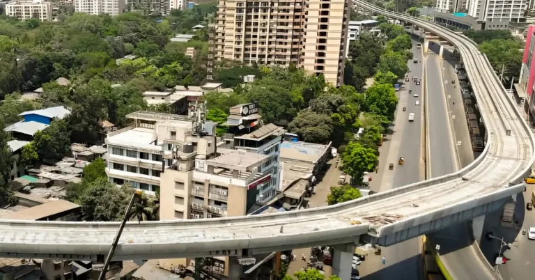 Mumbai Metro Line 5 elevated corridor infrastructure in the Mumbai Metropolitan Region