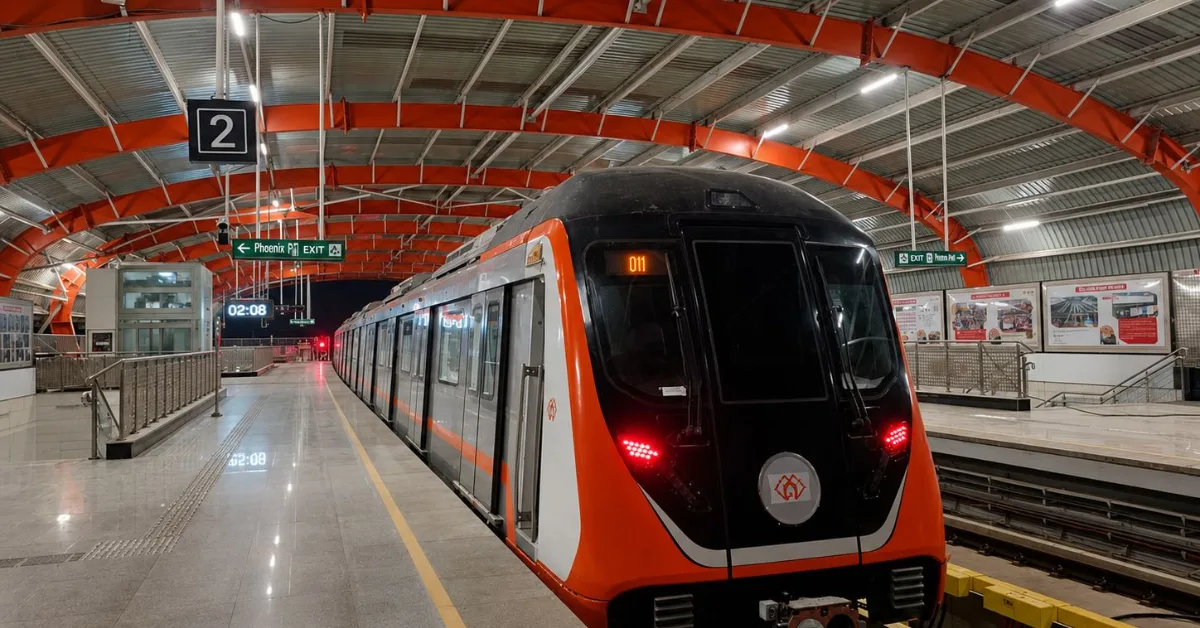 Kanpur Metro train during Naubasta extension CBTC safety testing