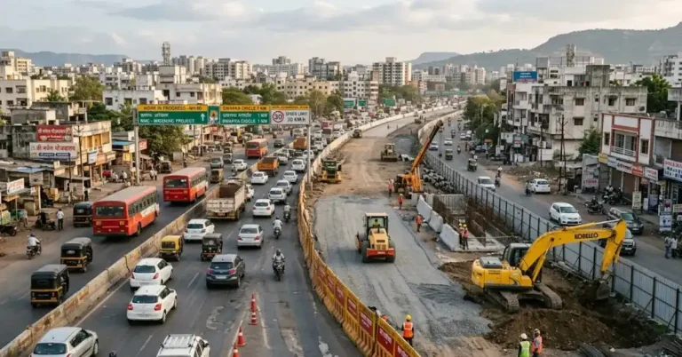 NH-60 highway expansion corridor in Nashik