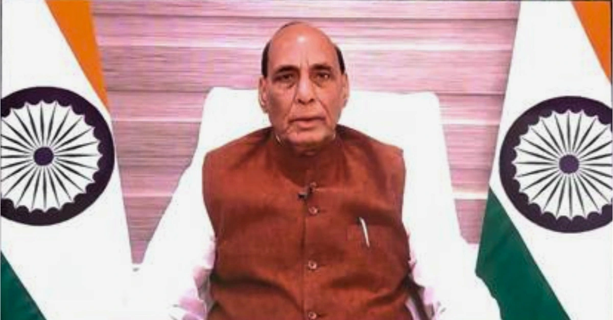 Rajnath Singh addressing Kalam & Kavach 3.0 on India’s future warfare preparedness.
