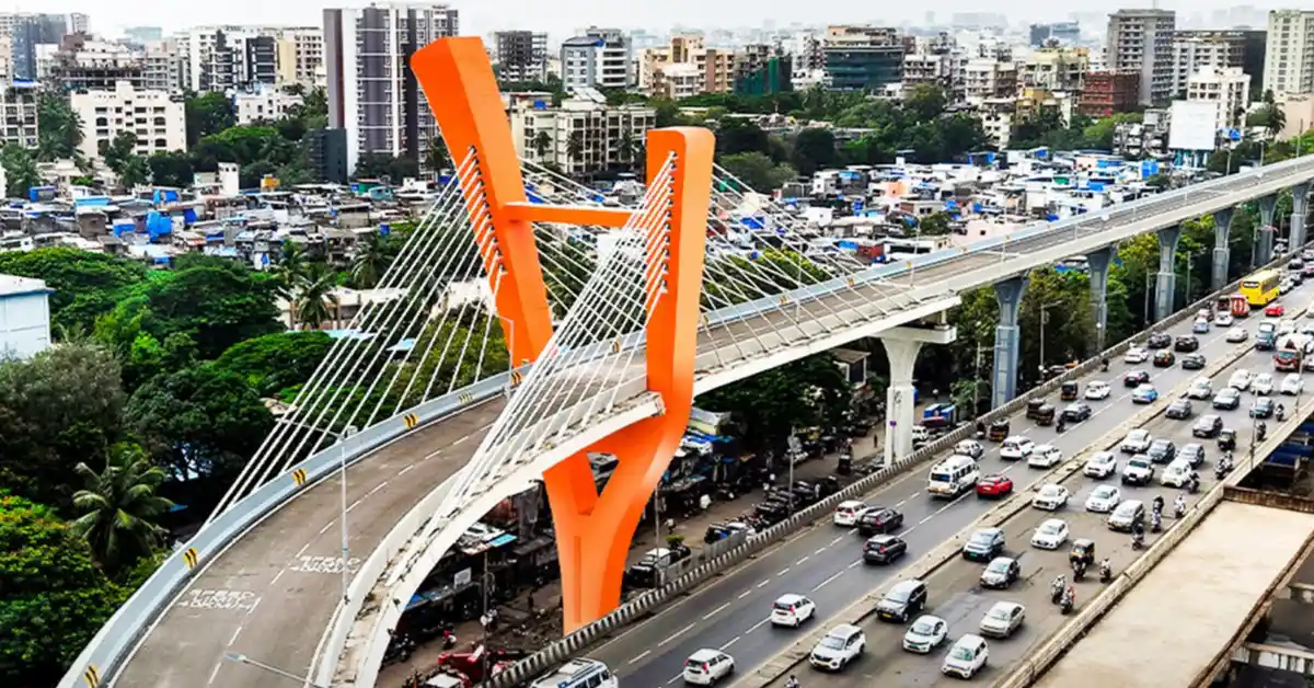 Santacruz-Chembur Link Road elevated corridor near BKC in Mumbai