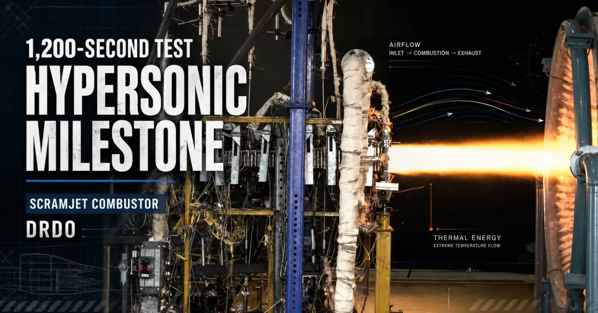 DRDO scramjet combustor undergoing hypersonic propulsion ground testing