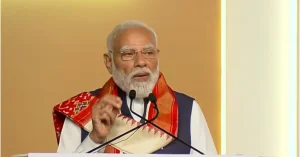 PM Modi during Telangana infrastructure project launch programme in Hyderabad