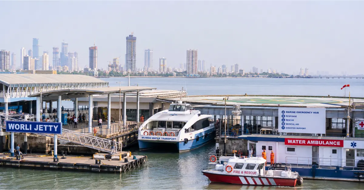 Worli Jetty water transport and emergency services infrastructure in Mumbai