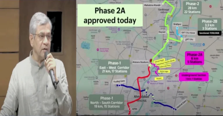 Union Cabinet briefing on Ahmedabad Metro Phase 2A airport corridor approval