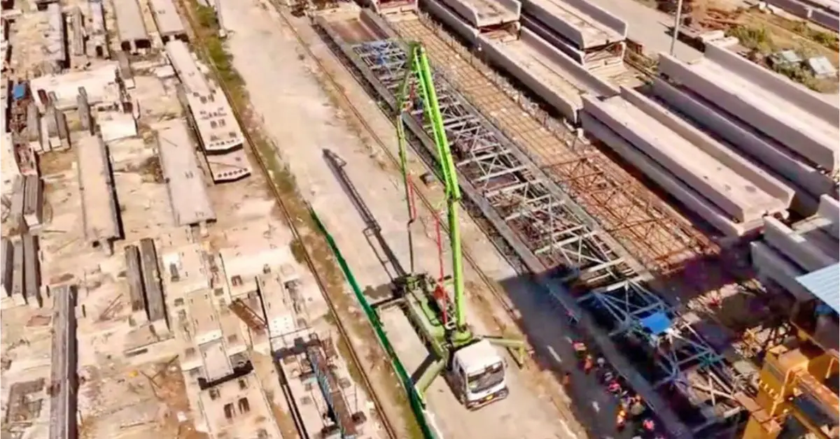 Chennai Metro Phase 2 Corridor 5 U-girder casting yard operations
