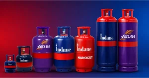Commercial LPG cylinders used by industrial and business consumers in India