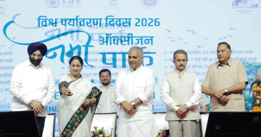 Delhi gets 18 Namo Oxygen Parks as government sets target to plant 15 lakh trees this year 2 Delhi Namo Oxygen Parks shown through a text-free green
