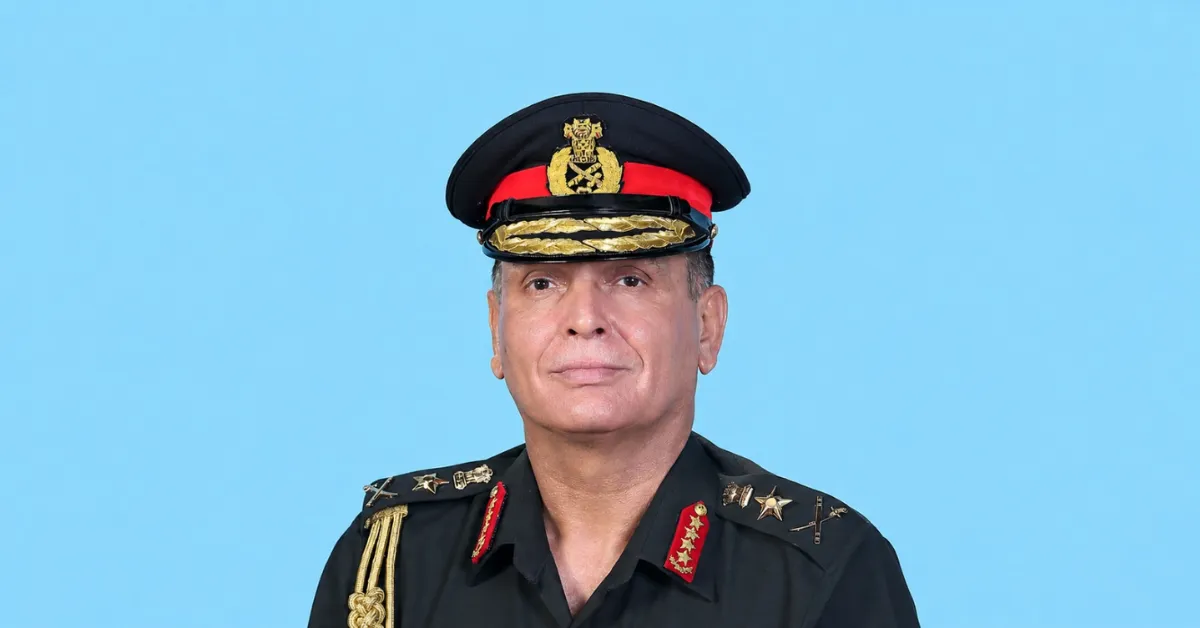 General Dhiraj Seth in official uniform after taking charge as Chief of the Army Staff.