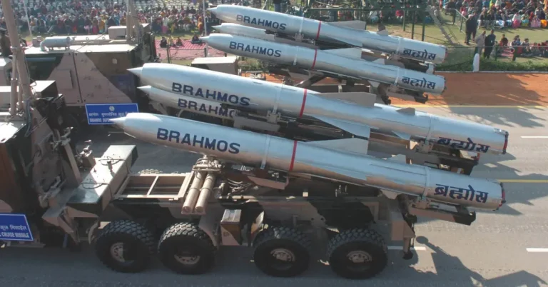 BrahMos missile system representing India’s indigenous defence equipment manufacturing