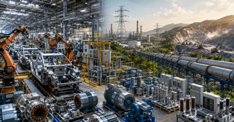 Industrial Production growth in India represented through manufacturing and industrial activity