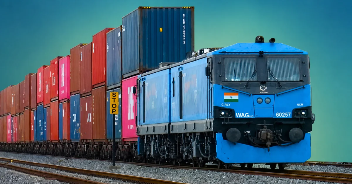 Indian Railways infographic showing freight and passenger traffic in May 2026