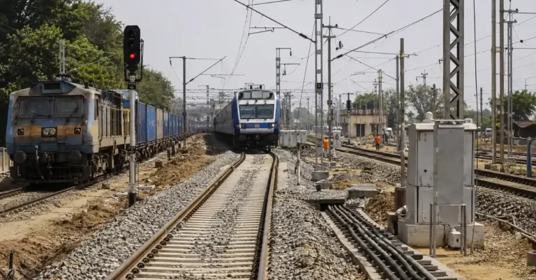 Indian Railways infrastructure modernisation projects including line doubling and signalling upgrades.