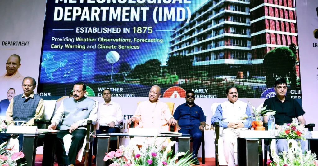 Lucknow gets new Regional Meteorological Centre to strengthen weather forecasting in UP, Uttarakhand 5 Yogi Adityanath and Jitendra Singh during the launch of the Regional Meteorological Centre in Lucknow