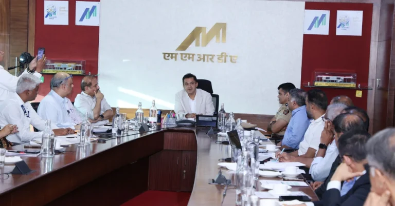 MMRDA officials during meeting on weekly public transport day initiative in Mumbai