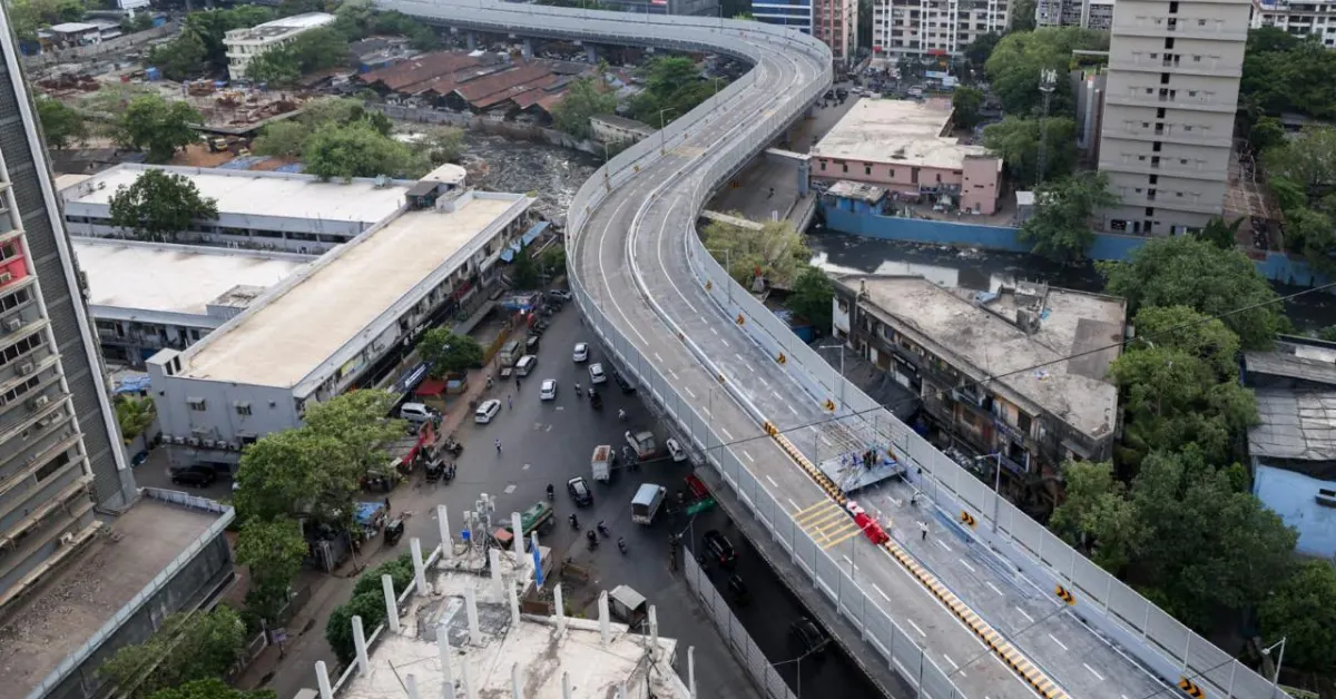 Mumbai Mrinaltai Gore Flyover Extension road surface