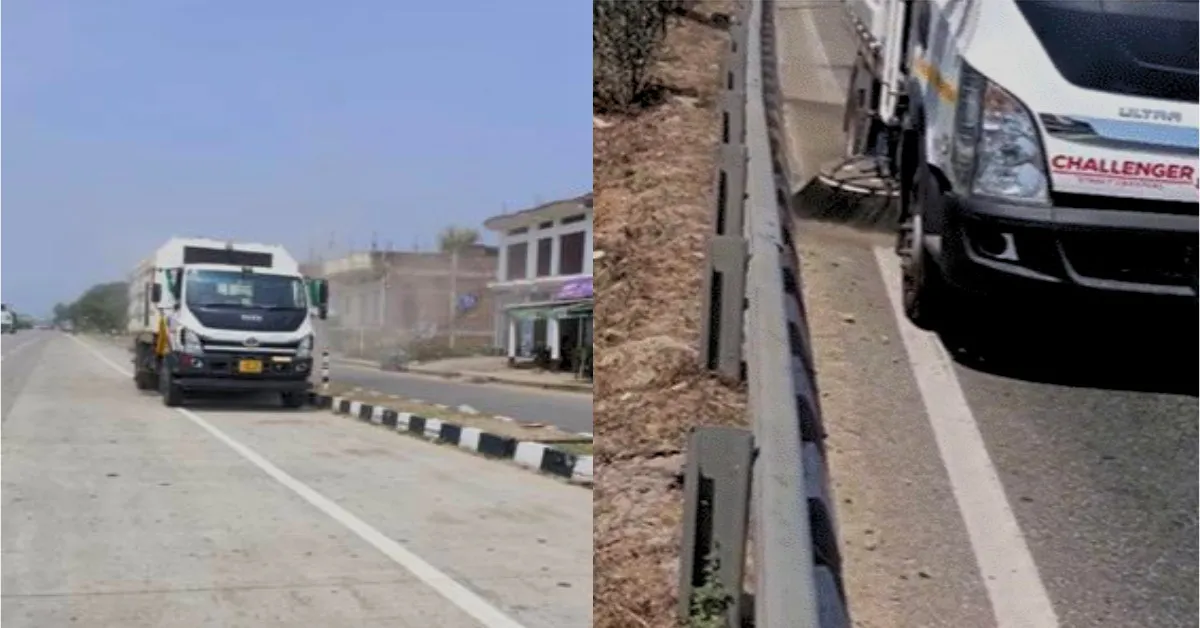 NHAI mechanized highway maintenance vehicle deployed on National Highway