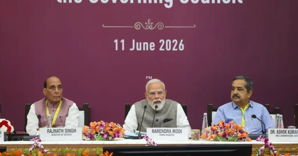 All 28 chief ministers attend NITI Aayog meet as PM calls for district-level Viksit Bharat push 2 Prime Minister Narendra Modi chairing the NITI Aayog Governing Council meeting in New Delhi