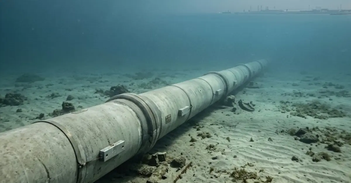 Realistic visualisation of Oman–Gujarat deep-sea pipeline under the Arabian Sea
