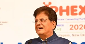 Union Minister Piyush Goyal during an official public engagement ahead of Switzerland trade talks