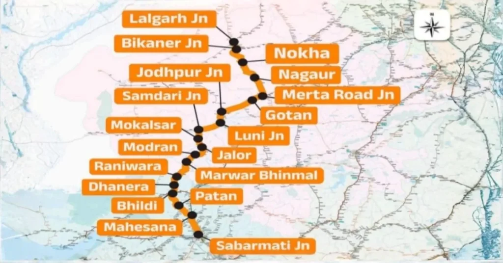 Gujarat and Rajasthan to get new direct daily rail service as Sabarmati-Bikaner Express set for launch 7 Sabarmati-Bikaner Express at a railway platform