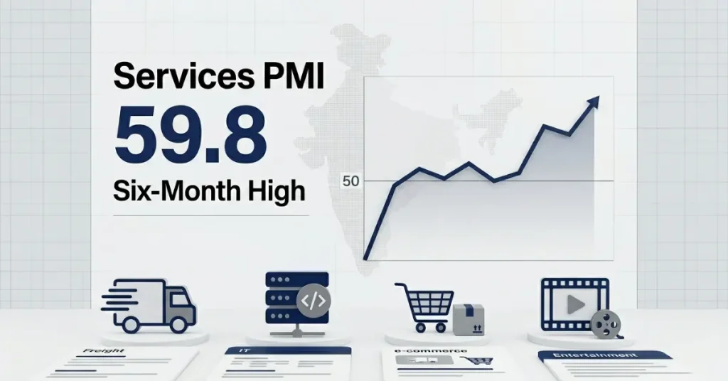 India’s services PMI rises to 59.8 in May, marks strongest expansion since November 6 Services PMI India May 2026 infographic