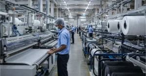 Modern textile manufacturing facility linked to textile PLI expansion in India
