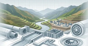 Wangchhu Hydroelectric Project shown through a text-free hydropower