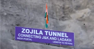 Zojila Tunnel west portal connecting Jammu & Kashmir and Ladakh