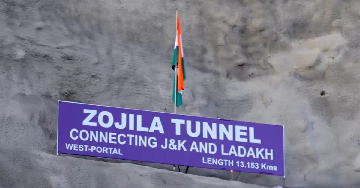 Zojila Tunnel west portal connecting Jammu & Kashmir and Ladakh