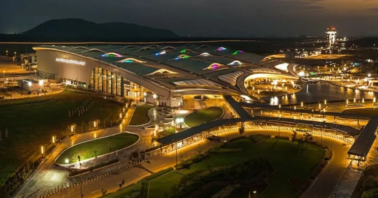 The Infra Post - India's Leading Infrastructure News Platform 25 Aerial view of Alluri Sitarama Raju International Airport at Bhogapuram in Andhra Pradesh.