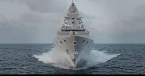 INS Dunagiri Project 17A indigenous stealth frigate at sea
