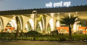NAMO Airport terminal in Daman during the commencement of commercial flight operations.