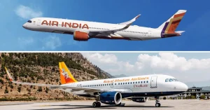 Air India and Drukair aircraft for India Bhutan connectivity