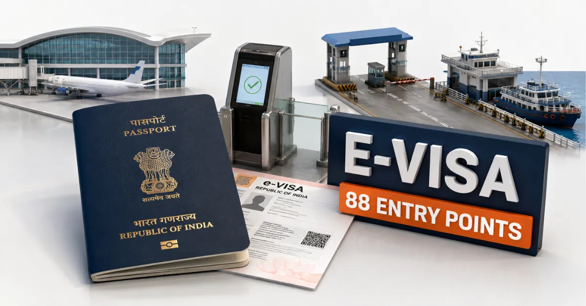 India e-Visa and international entry points