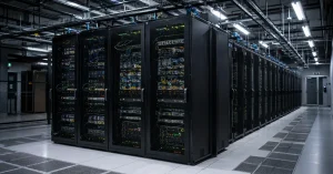 Secure server infrastructure representing India's cybersecurity environment