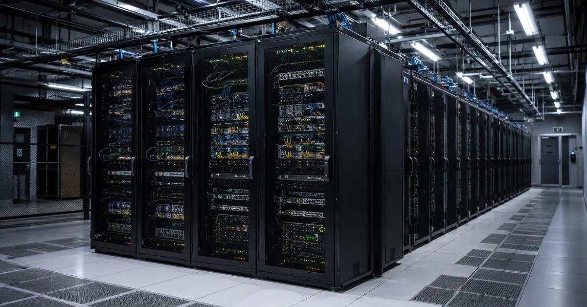 Secure server infrastructure representing India's cybersecurity environment